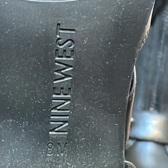 Nine West ankle Boots leather motorcycle black NWCarrillo shoe zip boot Sz 8M - Picture 14 of 16